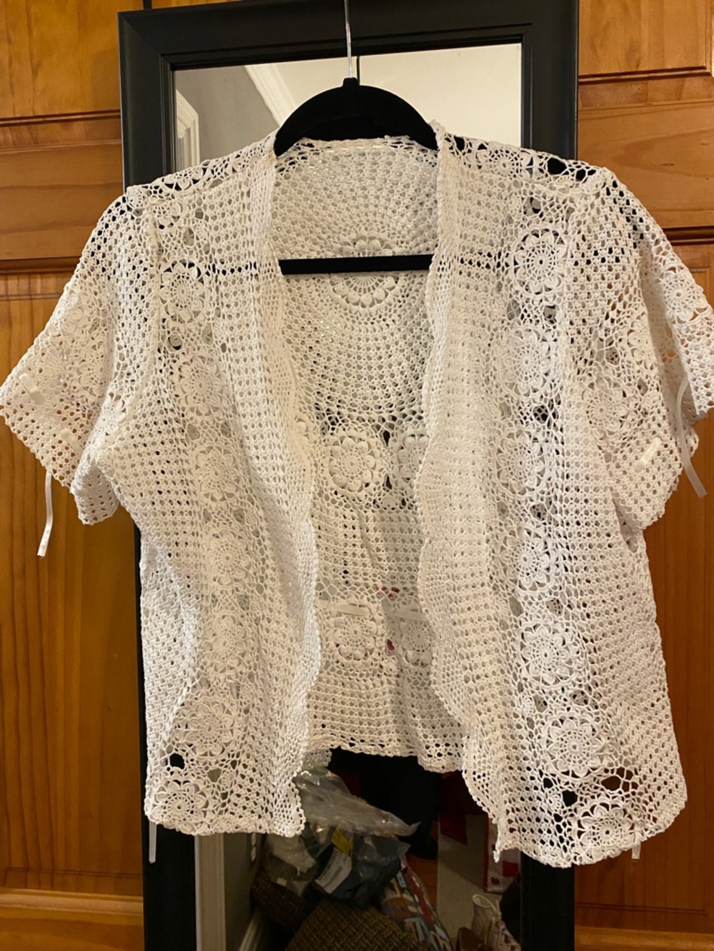 Crochet Cottage-core Cardigan - White